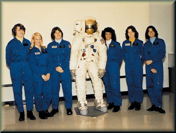 The women selected by NASA as the first female astronaut candidates in January 1978
